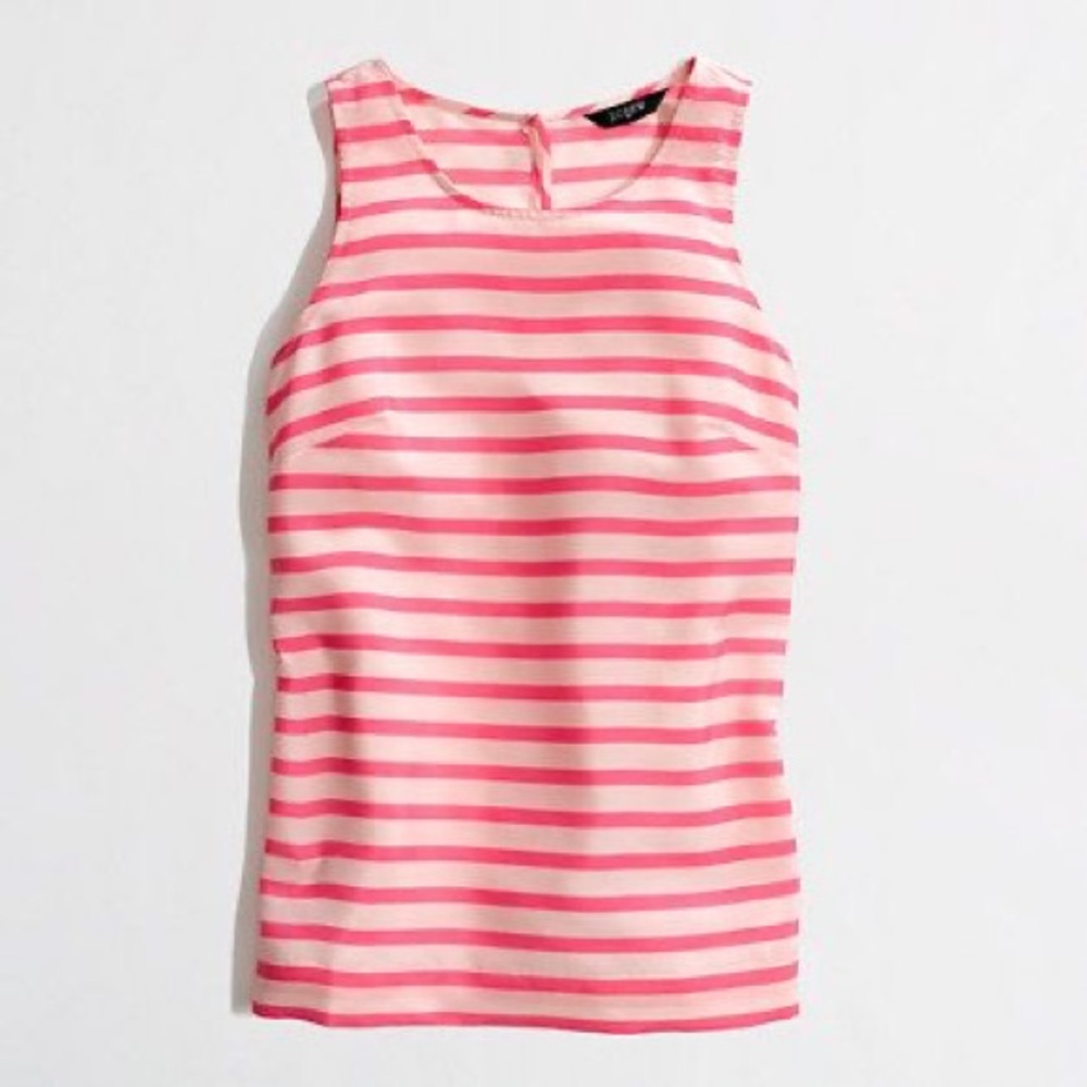 J.Crew Factory Women’s Pink Striped Tank Top Size 6